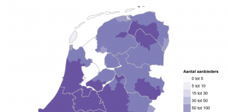Feitencheck: voldoende fysiotherapeutische zorg beschikbaar Aantal aanbieders Fysiotherapie te bereiken op een afstand van 30 minuten voor verzekerden van Menzis Zorgverzekeraar N.V.