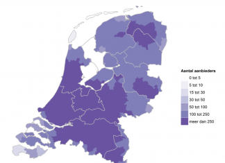 Feitencheck: voldoende fysiotherapeutische zorg beschikbaar Aantal aanbieders Fysiotherapie te bereiken op een afstand van 30 minuten voor verzekerden van Menzis Zorgverzekeraar N.V.